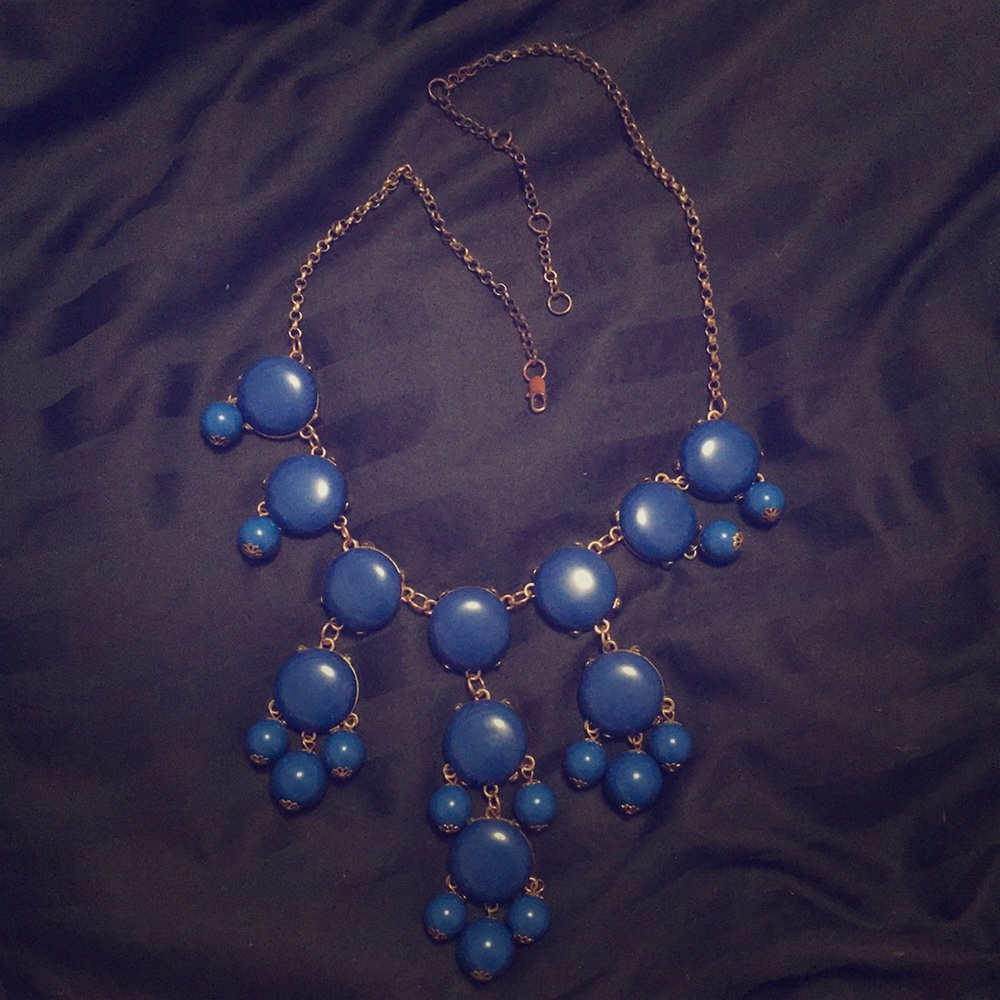 Blue Bib Necklace